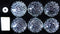 SILVER ORNAMATE BAUBLES  BATTERY OPERATED LED COOL WHITE 6/PK. 55216